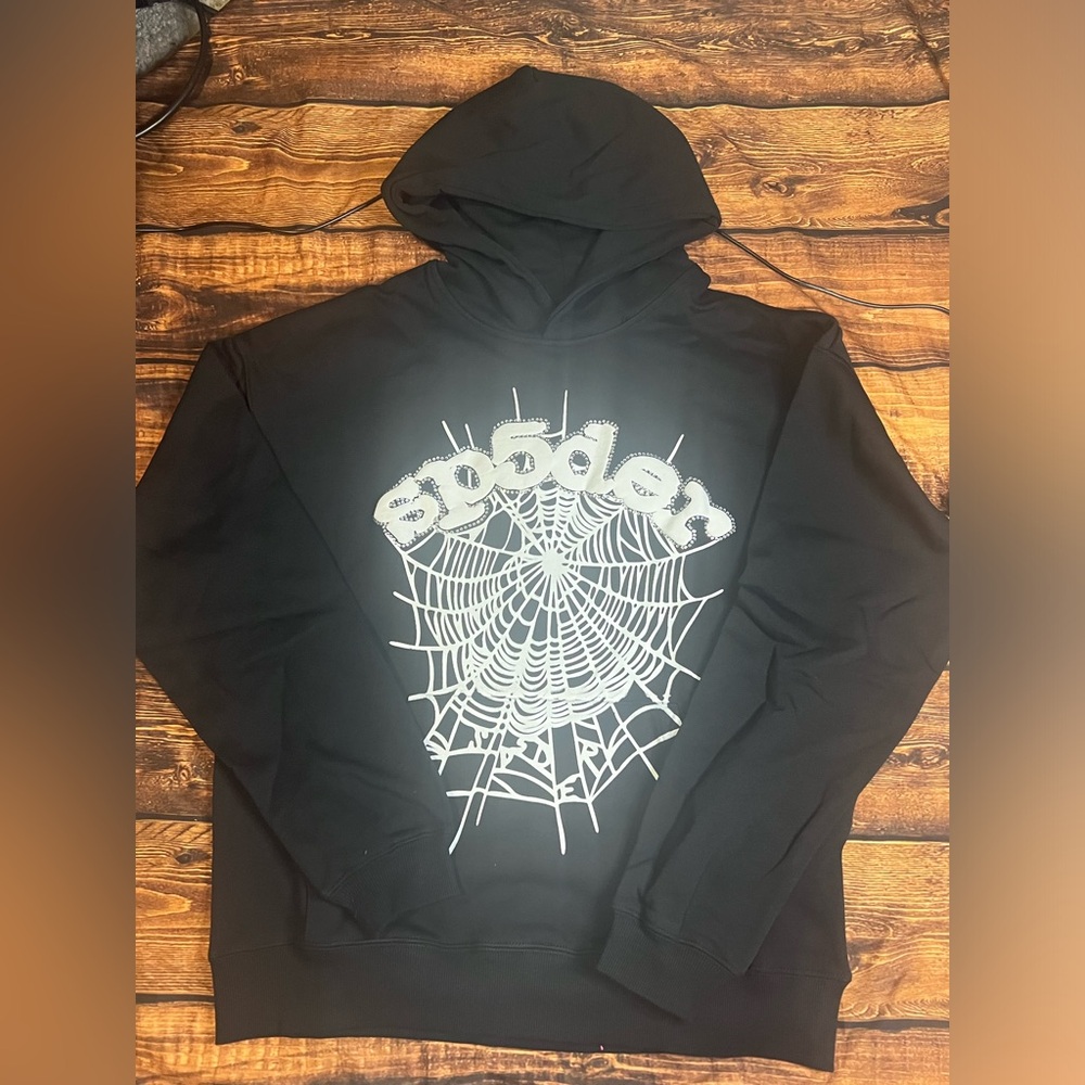 Sp5der OG Web Hoodie Black